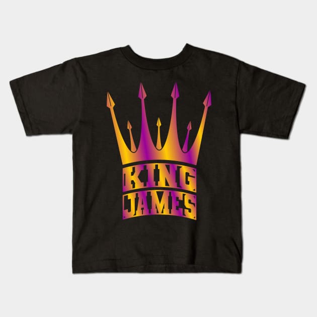 King james Kids T-Shirt by Aloenalone